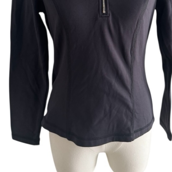 NILS 1/4 Zip Black Long Sleeve Top Jacket Stretchy Size M Winter Warm Layer Snow - Picture 5 of 6